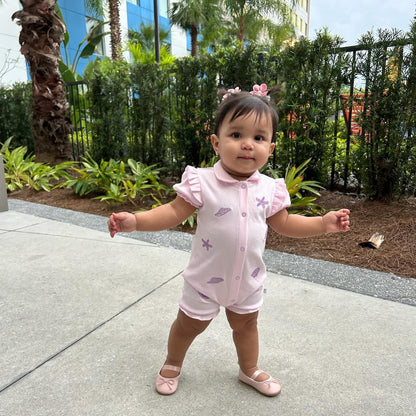 Seashell Frill Romper with Bib