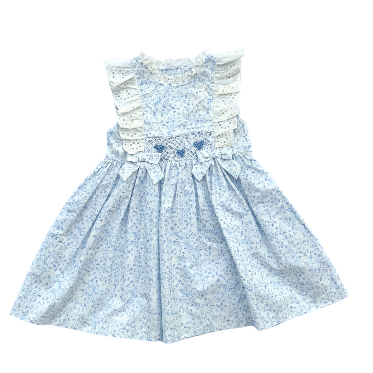 Smocked Heart Floral Dress