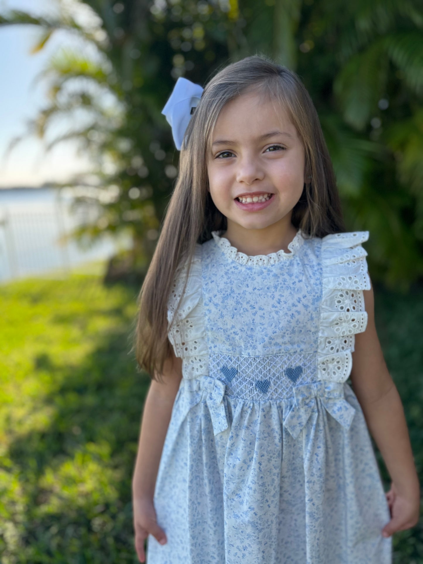 Smocked Heart Floral Dress