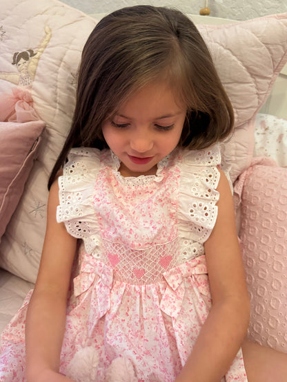 Smocked Heart Floral Dress