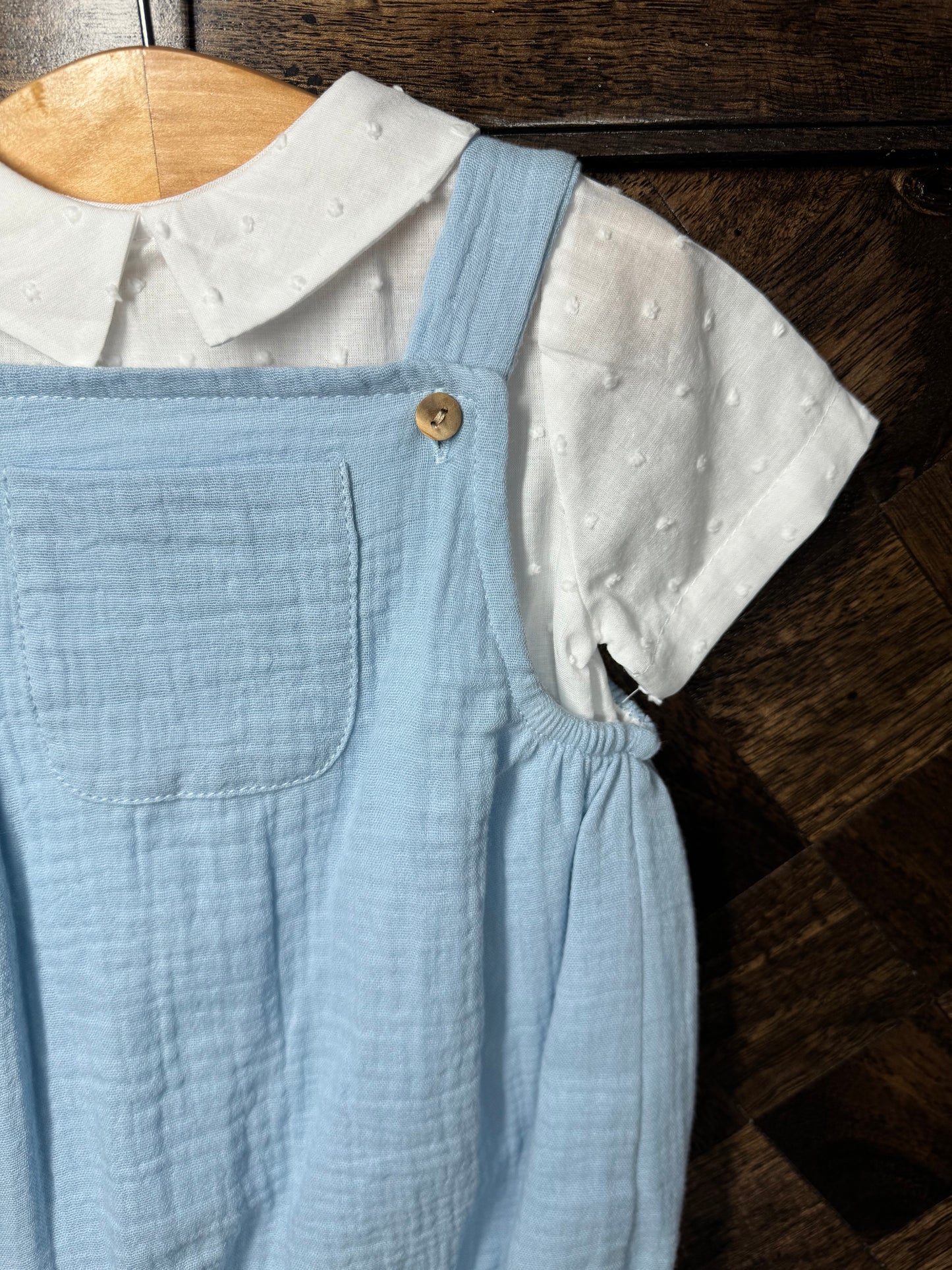 Muslin Cotton 2 Piece Dungaree Suit