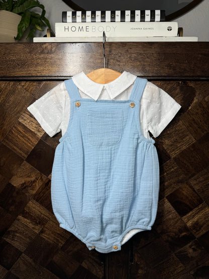 Muslin Cotton 2 Piece Dungaree Suit