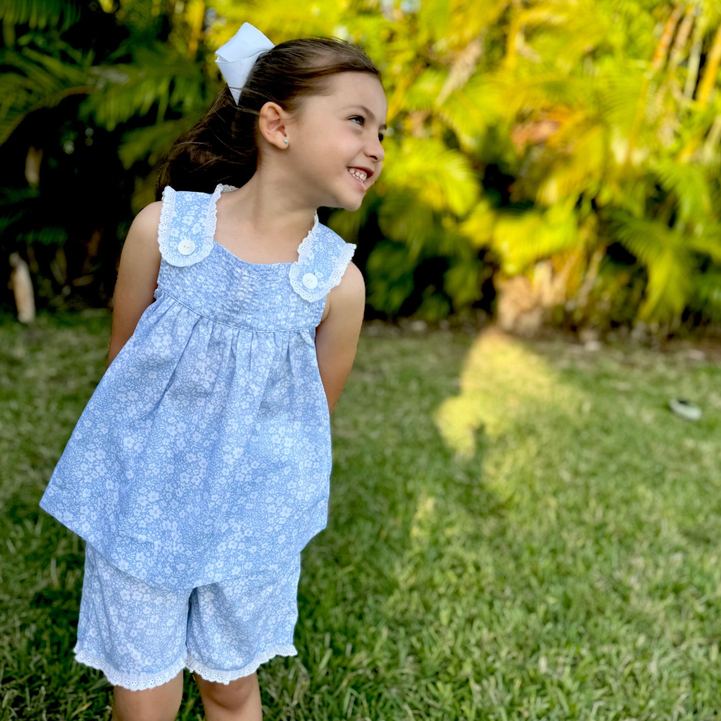 Lucy Blue and White Floral 2 Piece