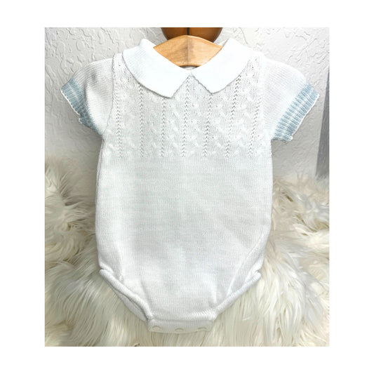 Milford Romper White/Blue